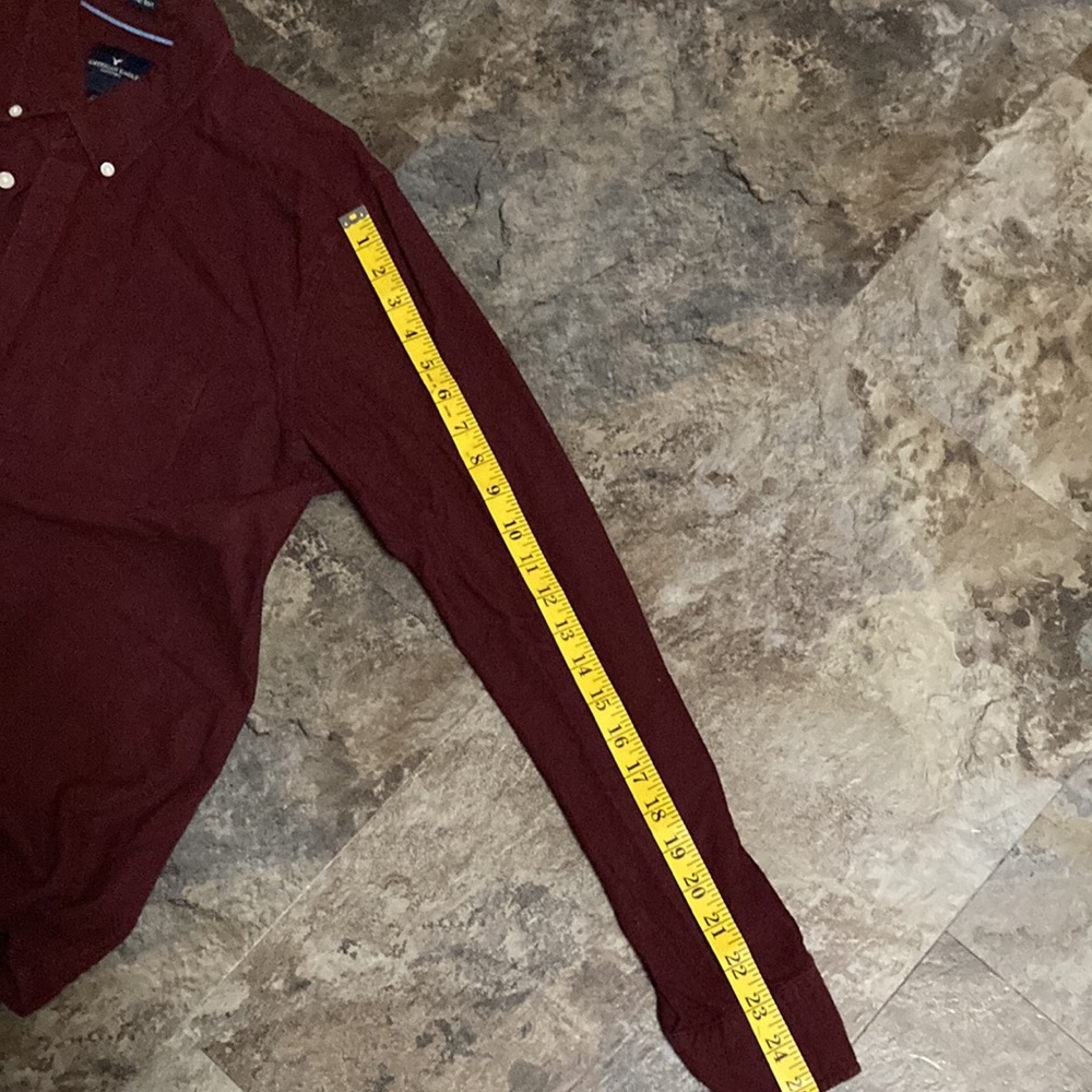 Men’s American Eagle Outfitters ‘Seriously Soft’ Button Up Shirt (L) Maroon - Picture 7 of 7